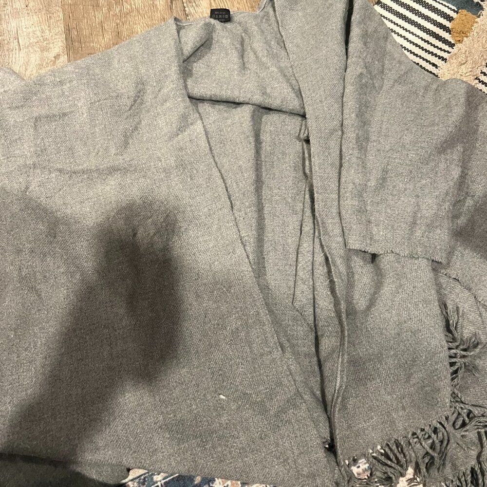 V. Fraas grey poncho shawl